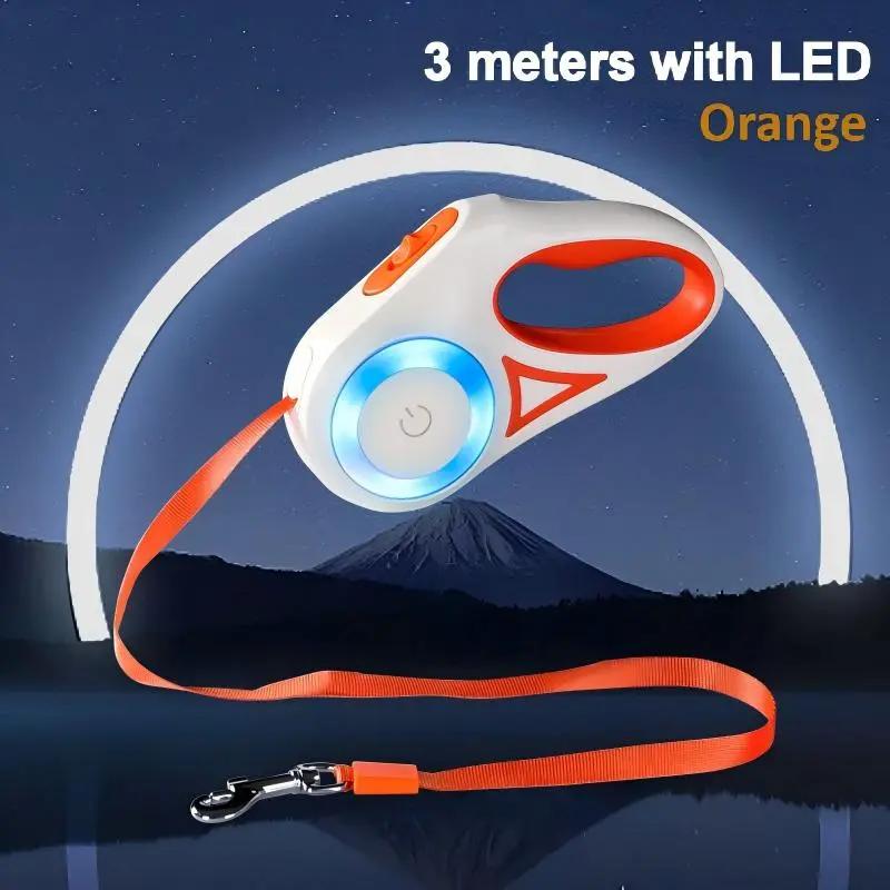 3M/5M Durable Retractable Dog Leash – Comfortable Grip – Suitable for Small and Large Pets KIMPETS