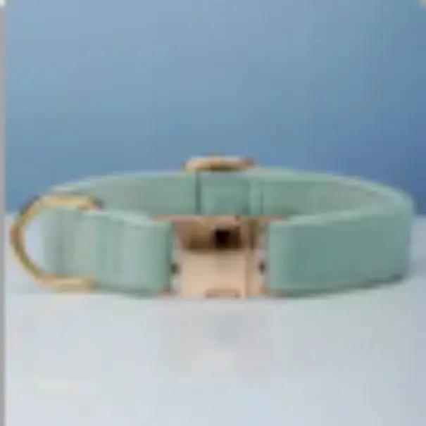 Customize Multiple Colors Velvet Personality Dog Collar Leash Set With Bow MaxNova