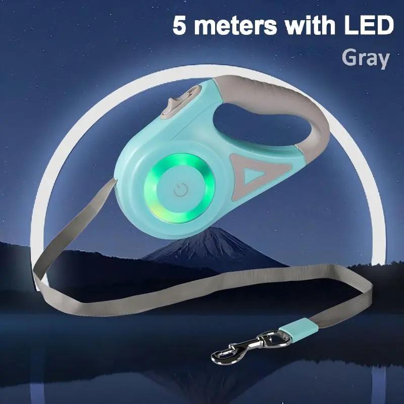 3M/5M Durable Retractable Dog Leash – Comfortable Grip – Suitable for Small and Large Pets KIMPETS